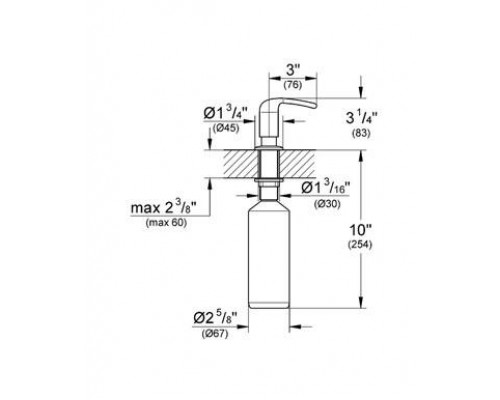 Дозатор жидкого мыла GROHE Zedra встраиваемый в столешницу, суперсталь
