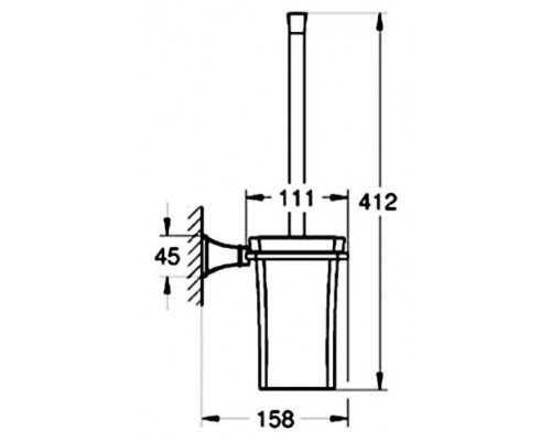 Туалетный ёршик GROHE Grandera в комплекте, хром 40632000