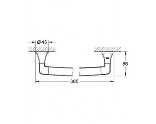 Ручка для ванной GROHE Grandera, хром 40633000