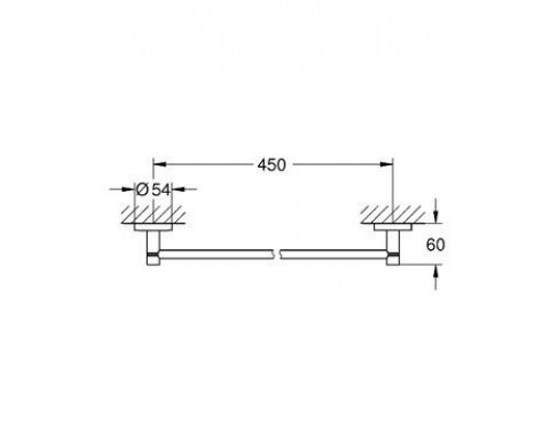 Держатель для банного полотенца, GROHE Essentials New, хром