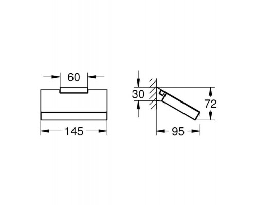 Держатель для туалетной бумаги GROHE Selection Cube, хром 40781000