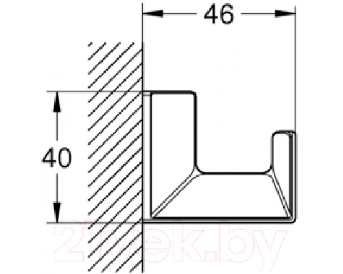 Крючок для банного халата, GROHE Selection Cube, хром, 40782000