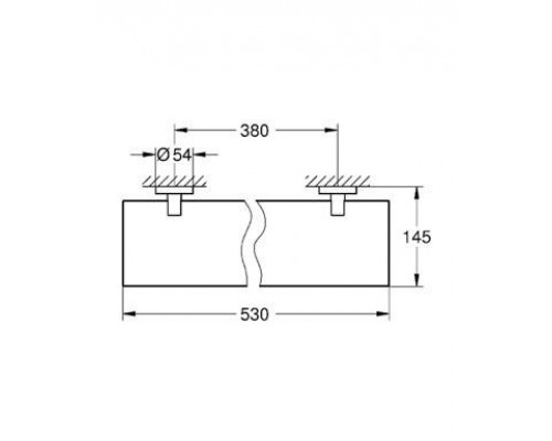 Стеклянная полка TEKA Formentera 170840200 52 см