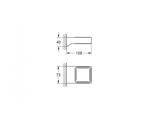 Держатель, GROHE Selection Cube, хром, 40865000
