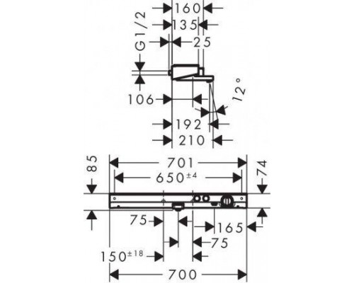 Термостат для ванны Hansgrohe ShowerTablet Select 700, 13183400