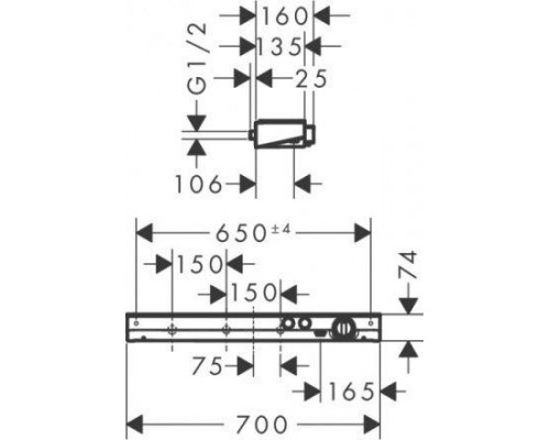 Смеситель для ванны и душа Hansgrohe ShowerTablet Select 13184400