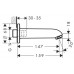 Излив на ванну скрытый монтаж, для ванны Hansgrohe 13414000