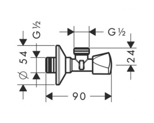 Шланговое подключение Hansgrohe E, G 13903000