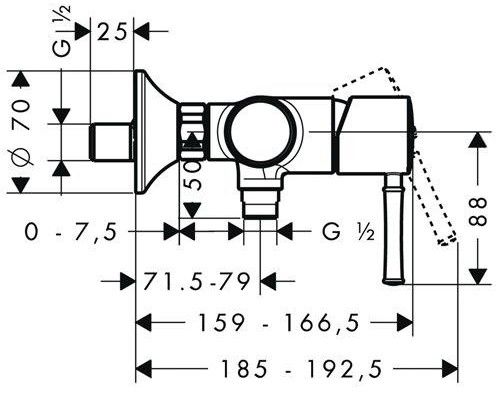 Смеситель для ванны и душа Hansgrohe Talis Classic 14161000