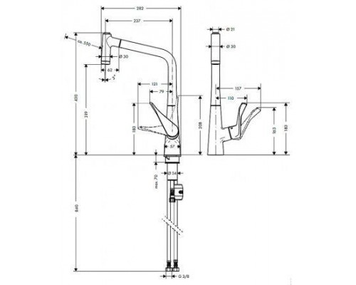 Смеситель кухонный Hansgrohe Metris 14820800