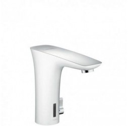 Смеситель hansgrohe PuraVida для раковины электронный с регулировкой температуры, белый/хром 15170400