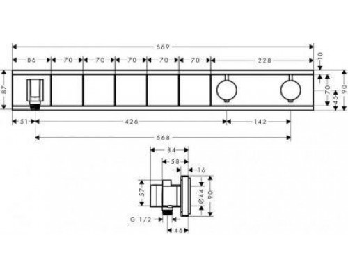 Смеситель для душа Hansgrohe RainSelect 15380700