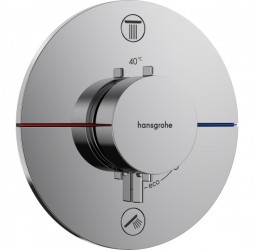 Термостат hansgrohe ShowerSelect Comfort S для скрытого монтажа на 2 функции, 15554000, хром