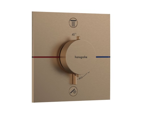 Термостат Hansgrohe ShowerSelect на два потребителя Comfort E (цвет - шлифованная бронза) 15572140