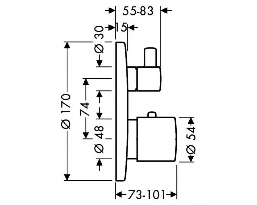 Термостат Hansgrohe PuraVida 15701000