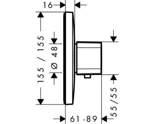 Панель термостата смесителя Hansgrohe Ecostat E, 15706000