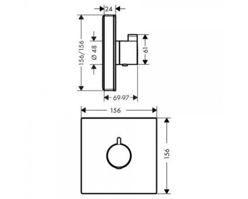 Смеситель для душа Hansgrohe ShowerSelect 15734600 черный хром