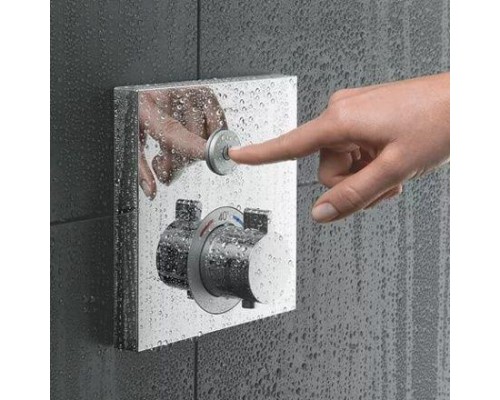 Внешняя часть термостата для душа hansgrohe ShowerSelect Glass скрытого монтажа на 1 потребителя 15737600