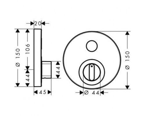 Смеситель встраиваемый Hansgrohe ShowerSelect S 15747000