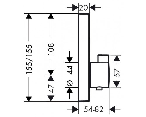 Накладка, панель скрытого смесителя с термостатом Hansgrohe Select, 15763000