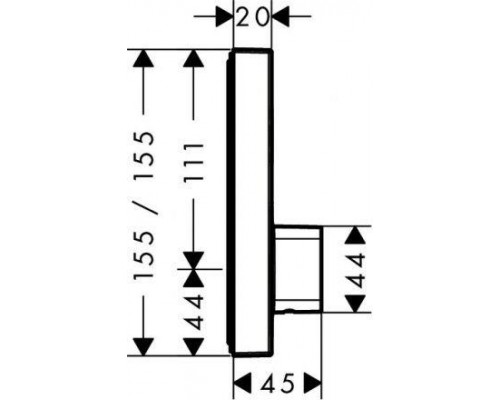 Смеситель встраиваемый Hansgrohe ShowerSelect, 1 потребитель, 15767000