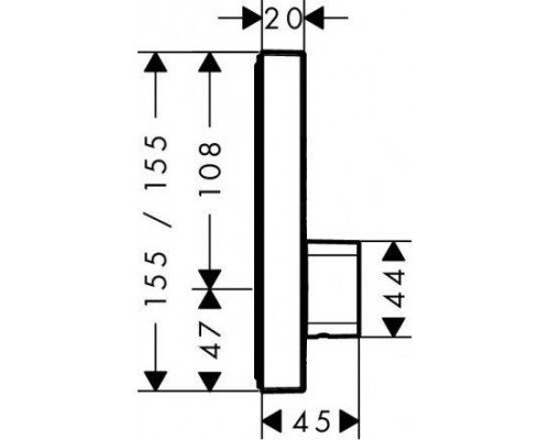 Смеситель скрытого монтажа Hansgrohe ShowerSelect, 2 потребителя, 15768000