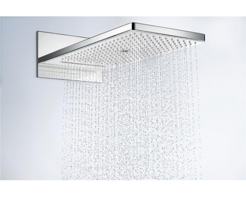 Верхний душ, тропический hansgrohe Rainmaker Select 580 3jet EcoSmart с настенным креплением скрытого монтажа 24011400, белый/хром