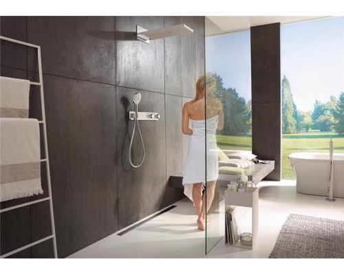 Верхний душ, тропический hansgrohe Rainmaker Select 580 3jet EcoSmart с настенным креплением скрытого монтажа 24011400, белый/хром