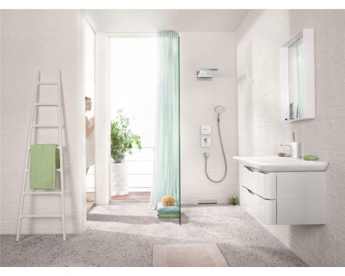 Верхний душ, тропический hansgrohe Rainmaker Select 580 3jet EcoSmart с настенным креплением скрытого монтажа 24011400, белый/хром