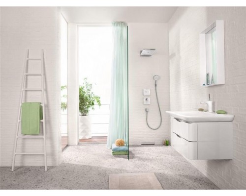 Верхний душ, тропический hansgrohe Rainmaker Select 580 3jet EcoSmart с настенным креплением скрытого монтажа 24011400, белый/хром