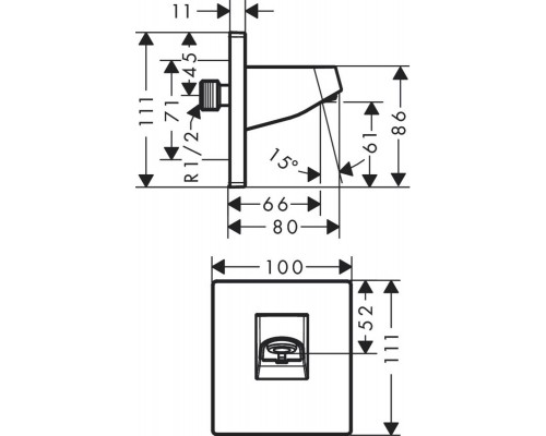 Держатель верхнего душа Hansgrohe Pulsify 105 матовый белый 24139700