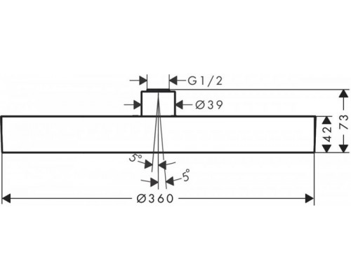 Верхний душ Hansgrohe Rainfinity 360, 1 jet, 26231000