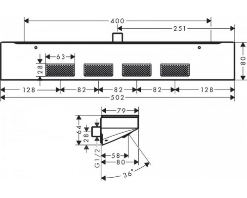 Боковой душ Hansgrohe Rainfinity 500 26243700, белый