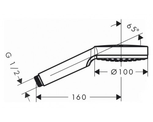 Ручной душ Hansgrohe Crometta, 1jet, белый/хром, 26331400
