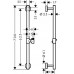 Штанга для душа Hansgrohe Unica Comfort 0,65 м, 26401000