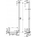 Душевая штанга Hansgrohe Unica Comfort 110 см, левосторонняя, 26403400