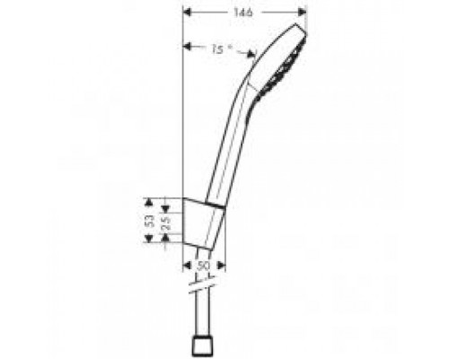 Душевой набор Hansgrohe Croma Select S, 1jet, EcoSmart, штанга 65 см, 26565400