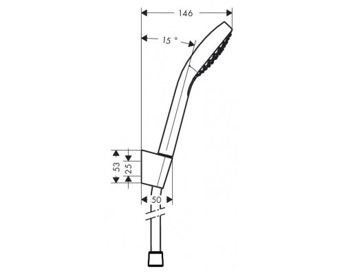 Душевой набор Hansgrohe Croma Select E Vario, с шлангом 160 см, 26413400