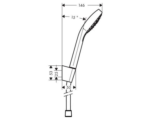 Душевой набор Hansgrohe Croma Select S Vario, держатель, шланг 125 см, 26421400