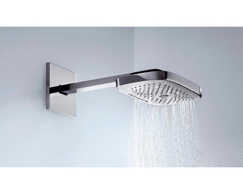 Верхний душ hansgrohe Raindance Select E 300 3jet с настенным кронштейном скрытого монтажа 26468000, хром