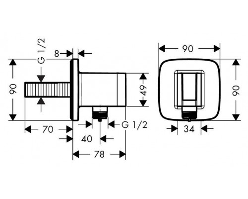 Шланговое подключение Hansgrohe Fixfit Porter E 26485000