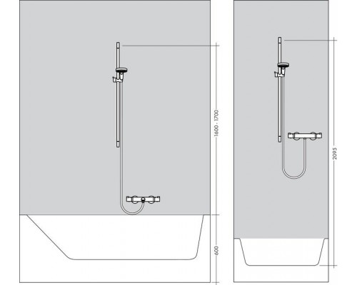 Душевой набор Hansgrohe Crometta 90, 1jet, EcoSmart, 26539400