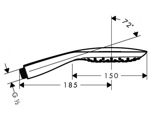 Ручной душ Hansgrohe Raindance Select E 150, 3jet, EcoSmart, 26551000