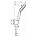 Душевой набор Hansgrohe Crometta, 1jet, EcoSmart, шланг 160 см, 26569400
