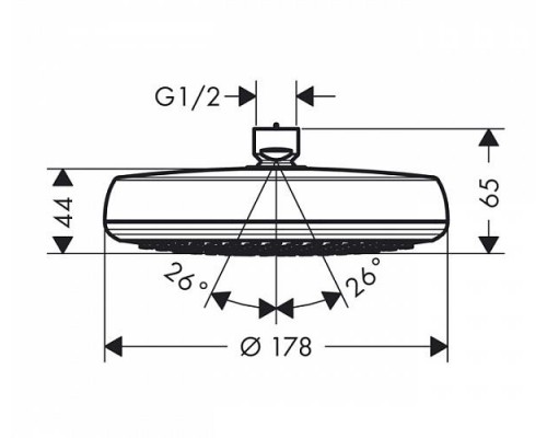 Верхний душ hansgrohe Crometta 160 1jet 26577400, белый/хром
