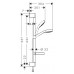 Душевой набор Hansgrohe Croma Select E Vario, штанга 65 см, с мыльницей, 26586400