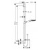 Душевая стойка Hansgrohe Raindance Select Е 120, 3jet, 90 см, 26621400 (хром/белый)