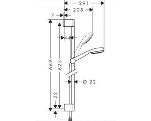 Душевой комплект Hansgrohe Crometta 100 1jet 26652400 хром