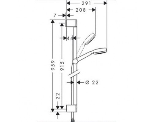 Душевой гарнитур Hansgrohe Crometta 100 (26658400)