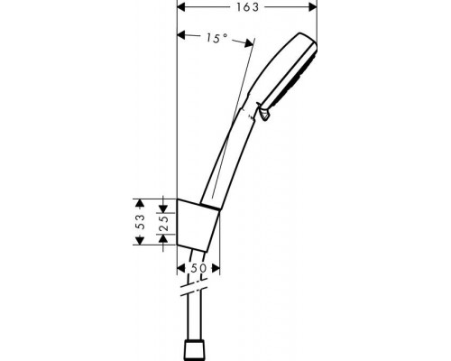Душевой набор hansgrohe Crometta 100 4jet Vario с держателем и шлангом 125 см 26666400, белый/хром